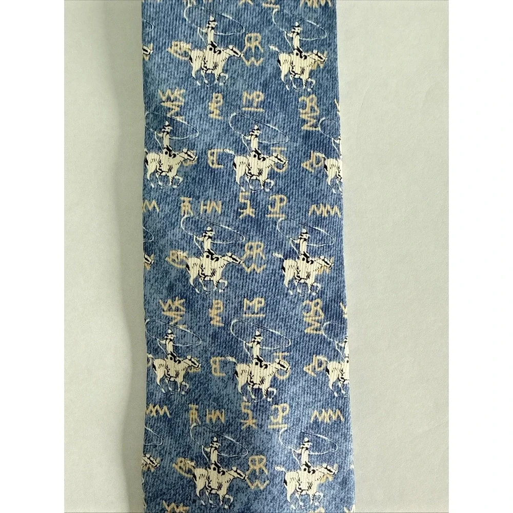 Vintage Rockmount Ranch Wear Tie #467 Roper Western‎ Cowboy Limited Edition Silk